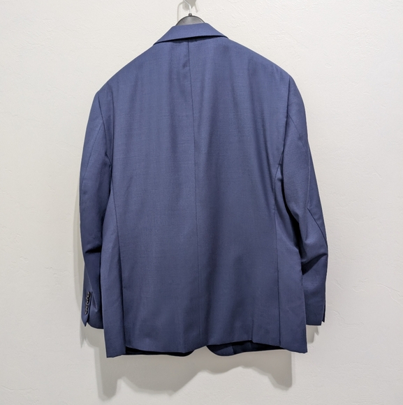 ‼️SOLD‼️ 100% Wool Calvin Klein Men's Blue Suit Formal Slim Fit 42S, 34X30 - Picture 8 of 11